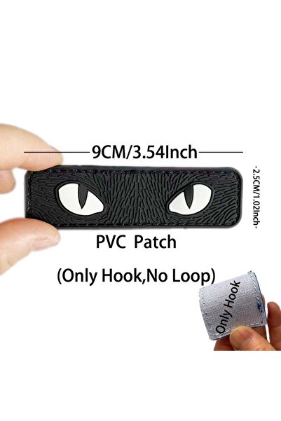 Choice9 PVC06-شارات ملابس بتصميم عيون القط والعين الشريرة، بخطاف وحلقة، تتوهج...