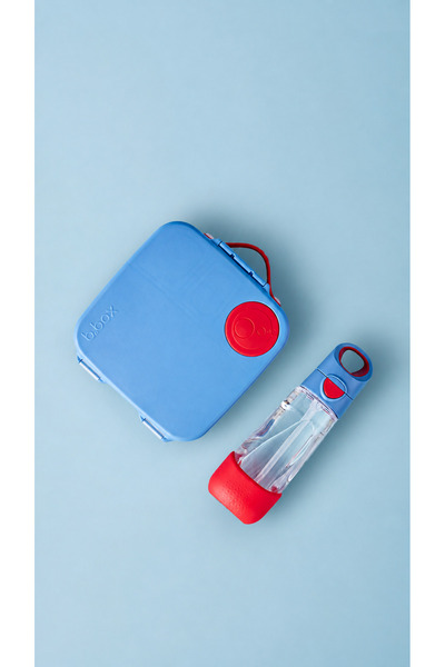 b.box Lunch Box Bundle+ Tritan™ Water Bottle 600ml – BLUE BLAZE (back to scho...