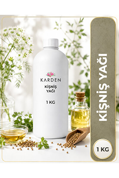 Karden زيت الكزبرة النقي 1 كجم - زيت للتدليك والعناية العلاجية بدون إضافات
