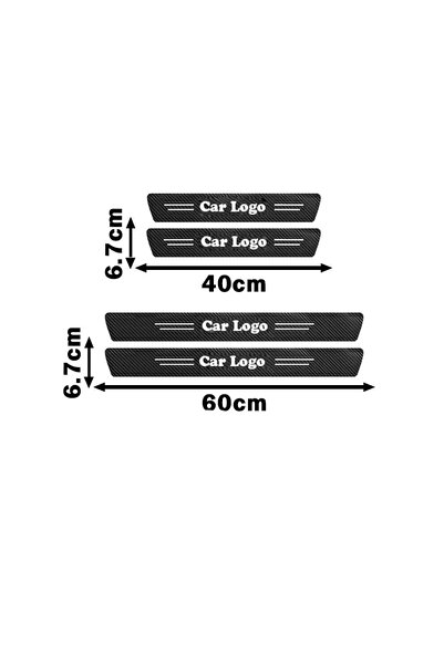 choice2 TOYOTA 4PCS-1 Car Door Threshold Scuff Plate Carbon Fiber Decals Stic...