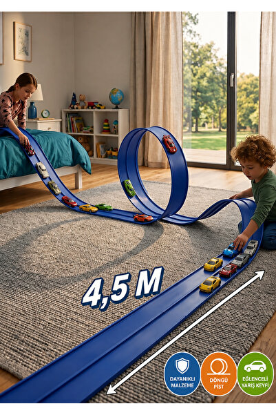 Hyd Oyuncak Go Track Esnek Yarış Pisti Kıvrılabilen Aksiyon Pisti 4.5 Mt Flex...