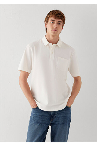 Mavi Ecru Polo T-Shirt with Pockets Regular Fit / Normal Cut 0613465-70057
