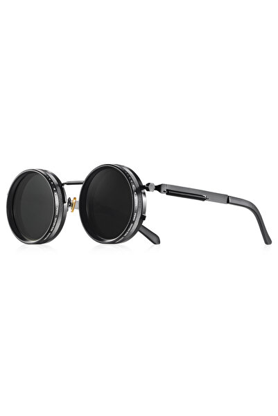 Choice1 Black CRIXALIS Polarized Round Sunglasses ND9 Adjustable Dimming Men ...