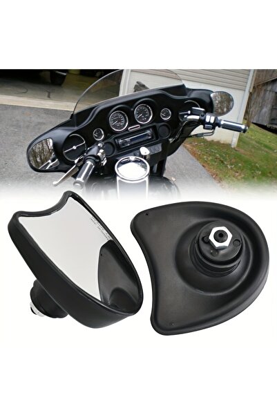Choice Motorcycle Black Fairing Mount Rearview Mirrors Fit For Harley Touring...