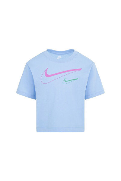 Nike SWOOSH LOGO BOXY TEE 36L670-BJB Siel