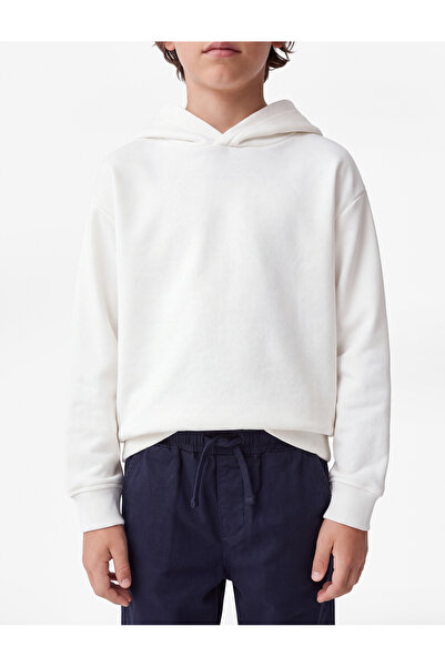 Koton Cotton Long Sleeve Hooded Oversized Sweatshirt
