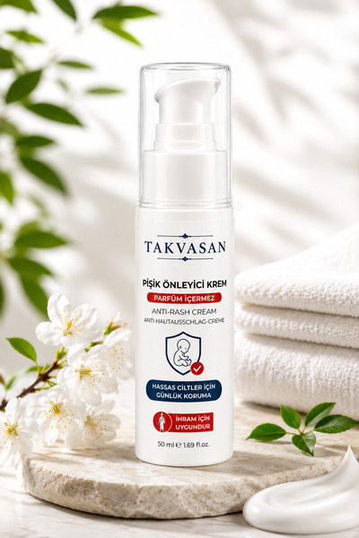 Takvasan Hac ve Umre İçin Pişik Önleyici Krem 50 ml Tahriş ve Sürtünmeye Karş...