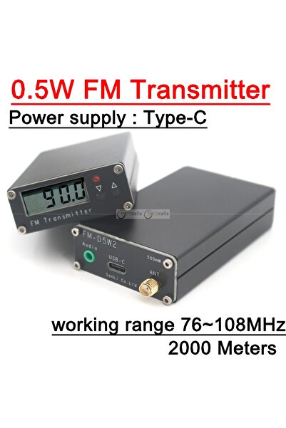 Choice 2000M 0.5W FM Transmitter 76-108Mhz Digital Display FM Stereo Transmit...