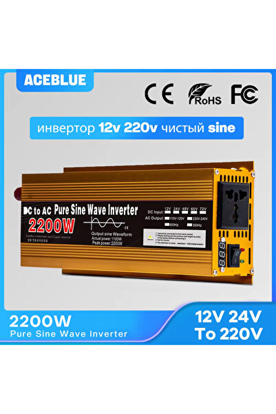 choice2 12V 50HZ 2200W Inverter 12v 220v Pure Sine Wave 1600W-3000W Transform...
