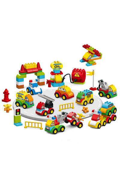 Choice 140Pcs Large Particles Duploed Car Squad Building Blocks DIY City Cars...