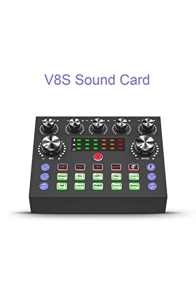 Choice V8S V8 V8S Audio Mixer USB External Headset Microphone Webcast Persona...