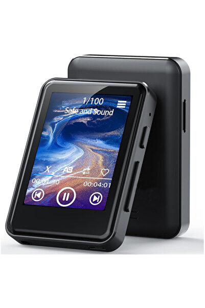 Choice black 1.8-inch portable MP3 MP4 music player with Bluetooth 5.0 intern...