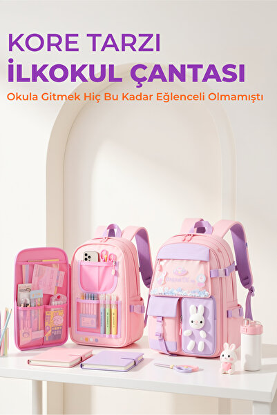 RELAXUS Girls' Primary School Junior High School Bag Backpack with Korean Sty...
