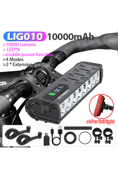 Choice LIG010 305 Bicycle Light Front 10000Lumen Bike Light 10000mAh Waterpro...