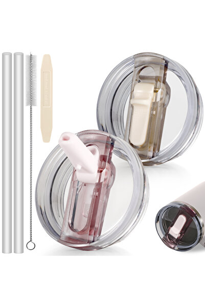 Choice Quartz and Beigie 40oz Flip Straw Leak Proof Lid for Tumbler Lid Repla...