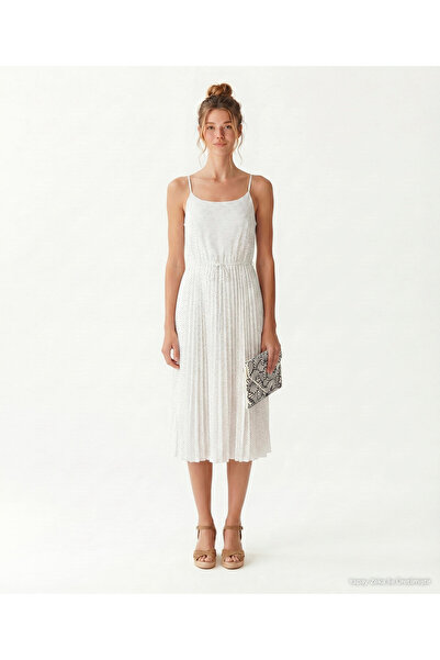 Yargıcı Straight Crew Neck Strap Dress