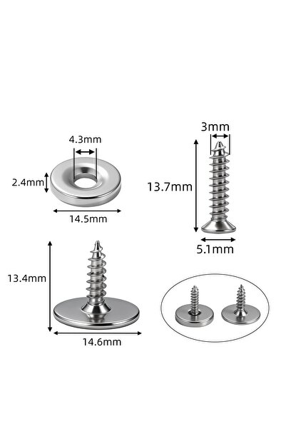 choice2 5pair Silver Cabinet Door Magnet Catches Round Metal Magnetic for War...