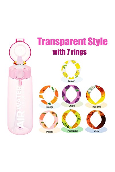 Choice 750ml 7 rings Clear Pink 750ml/25oz Fruit Flavor Water Bottle 0 Sugar ...