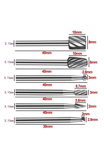 Choice1 Round high speed steel Tungsten Steel Alloy Rotary File Electric Grin...