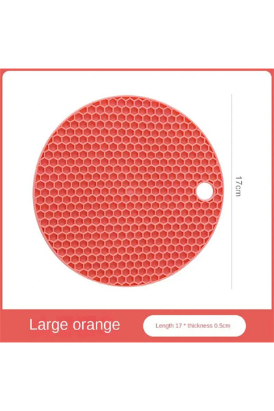 Choice3 Big Orange Table Mat Tool Multifunctional Kitchen Silicone Tableware ...
