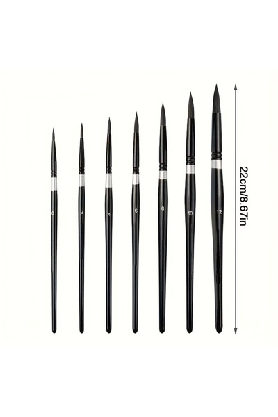 Choice 7pcs 7pcs Professional Watercolor Brushes, Suitable for Students and B...