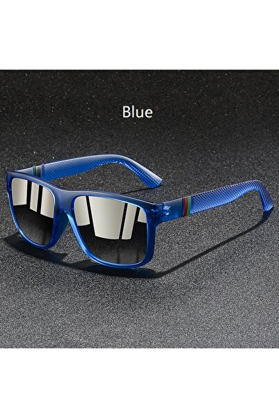 Choice1 Blue Fashion Vintage Check Pattern Square Sunglasses Men Women Fishin...