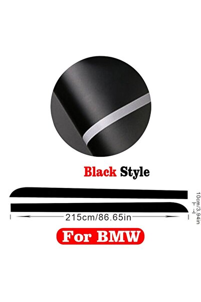 Choice Black Car Body Stripes Side Skirt Vinyl Sticker For BMW 1 2 Series E81...