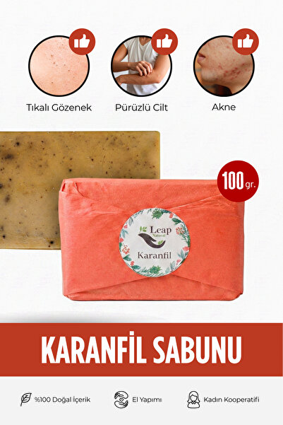El Yapımı Doğal Karanfil Sabunu | Gözenek Sıkılaştırıcı | 100 gr