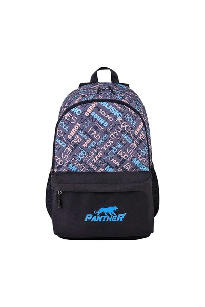Generic Brand Panther School Backpack with Music Pattern Pt-3916