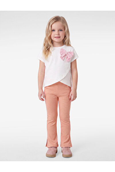 Koton Spanische Rosa Baby-Mädchen-Leggings 6SMG40007AK