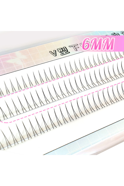 Choice1 6mm C Curl V Shape Black Under Eyelashes Natural Soft Manga Comic Eye...