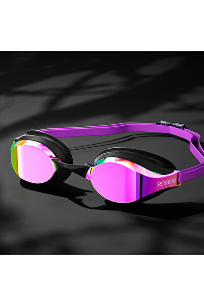 Choice3 Purple Electroplate Unisex Professional Swimming Goggles for Racing, ...