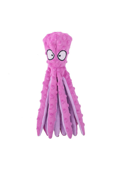 choice2 Pink Dog Squeaky Toys Octopus - No Stuffing Crinkle Plush Dog Toys fo...