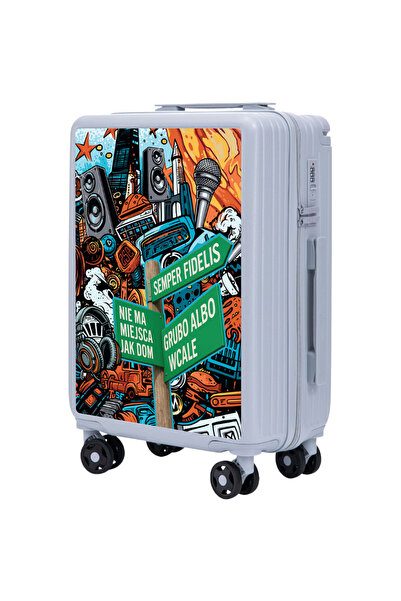 WINGS BRAND Valiză Cabin Wings ABS+ 20 " Personalizată Pih ALBASTRU PASTEL