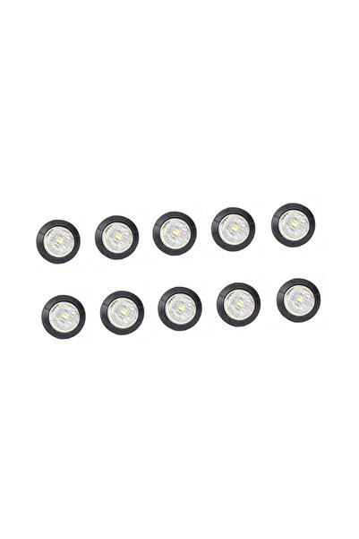 Choice11 أضواء جانبية LED بيضاء دائرية 3/4 بوصة، 10 قطع (5P/10P)، 12-24 فولت،...