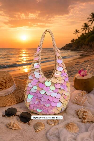 Generic Brand Sequin Bag White