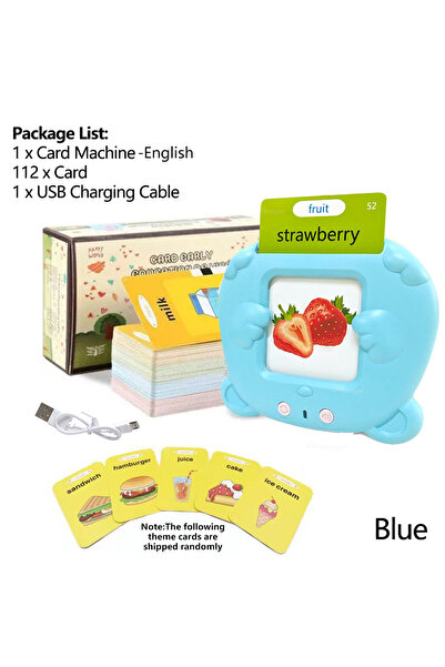 choice2 Blue-English Talking Flash Cards Toddlers Learning Machine Early Educ...