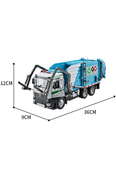 Choice1 Garbage Truck Blue 1:18 Electric Sanitation Garbage Truck Toy Cars Mo...