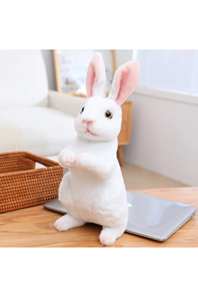 Choice 20cm zuo white 20cm Simulation Cute Rabbit Plush Fur Realistic Kawaii ...