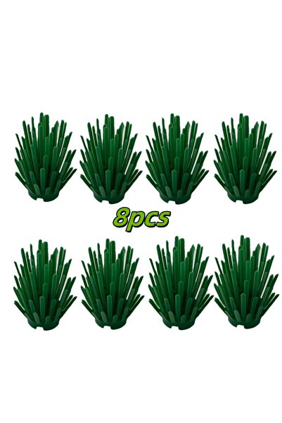 Choice 8pcs Green Grass Shrub Plant 8pcs Building Blocks DIY Toys Farm Plants...