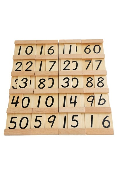 Choice Children's Wooden Montessori Numbers 1-99 Learning Card Math Teaching ...
