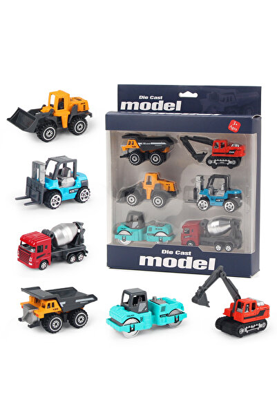 Choice1 A with color box 6pcs/set Alloy Engineering Truck Toy Car Classic Con...