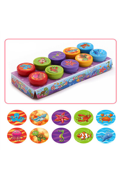 choice2 Undersea animal 10pcs Assorted Stamps for Kids Self-ink Stamps Childr...