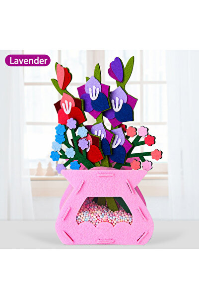 Choice1 Lavender DIY Flower Toys Montessori Arts Crafts Non-weaving Handicraf...
