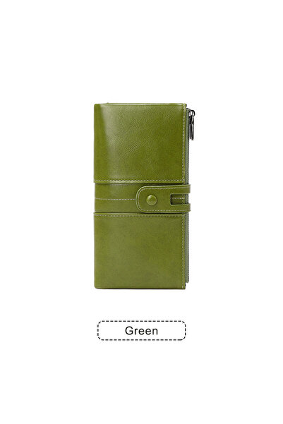 Choice1 Y1679-Green Hot Selling RFID Women's Long Wallet PU Leather Handbag w...