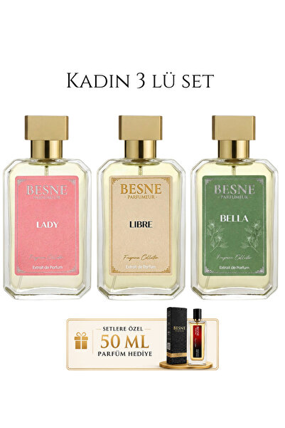 besneparfum Besne Parfüm Kadın 3’lü Set Bella Lady Besnelıbre