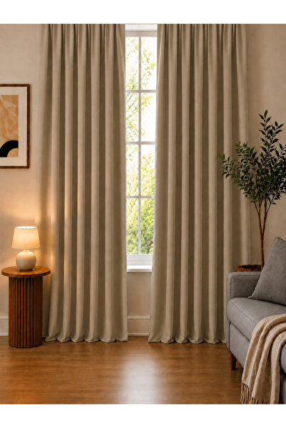 Wowlays Home Camel Hair Thick Textured Sunshade Curtain with Darkening Effect...