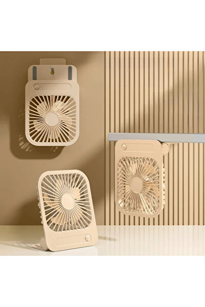 choice2 Apricot Eary 1200mAh Portable Magnetic Desk Fan Ultra-thin USB Rechar...