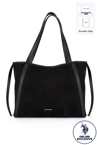 U.S. Polo Assn. حقيبة كتف نسائية سوداء Us26800 حصرية على الإنترنت