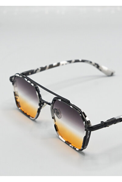 Eyemood Unisex Pilot Güneş Gözlüğü Desenli Çerçeve Degrade Cam UV400 Korumalı...